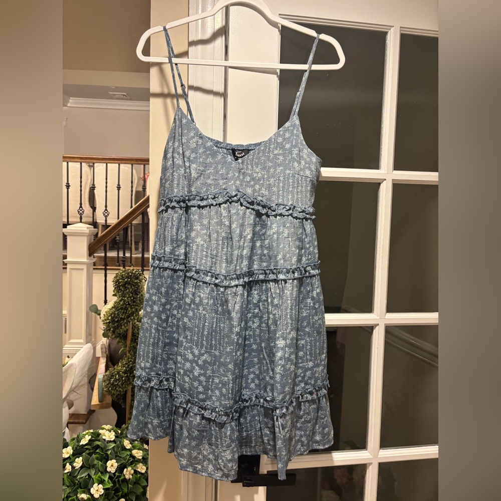 Women's Blue Floral Spaghetti Strap Dress - Brand is Trixxi. NWT